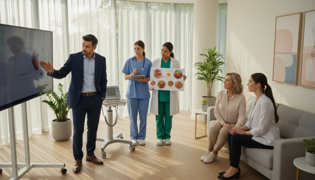 Multidisciplinary team providing patient-centered cardiac support