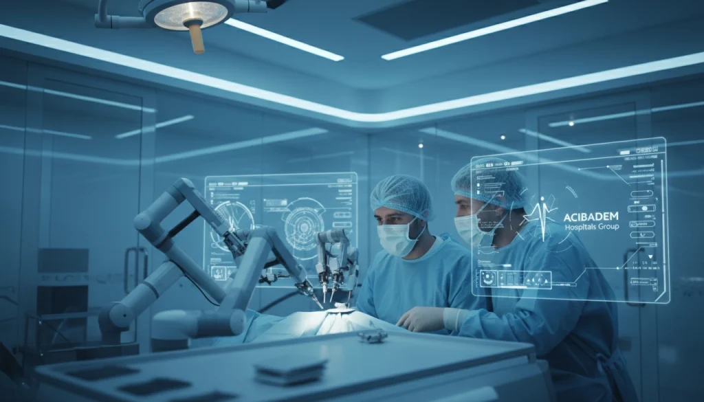specialist doctors performing robotic surgery